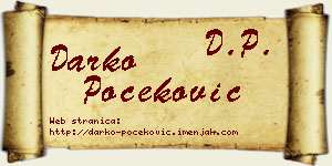 Darko Počeković vizit kartica